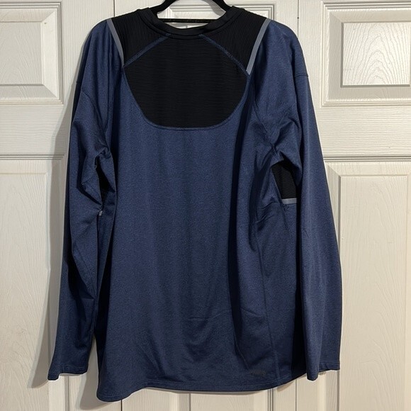 SPYDER ACTIVE Men's Size Large Blue Black Long Sleeve Pullover Moisture Wicking - Picture 8 of 10